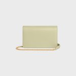 WALLET ON CHAIN MARGO IN SHINY CALFSKIN ALMOND GREEN - Image 3
